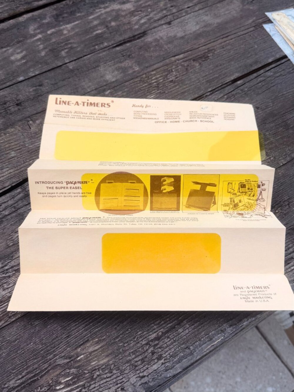 Vintage Line A Timers Moveable Hiliters Highlighters Bookmarks Transparent Strip